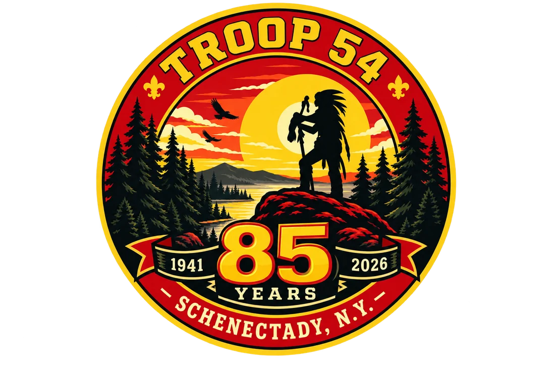 Troop 54 85th Anniversary emblem, 1941 to 2026